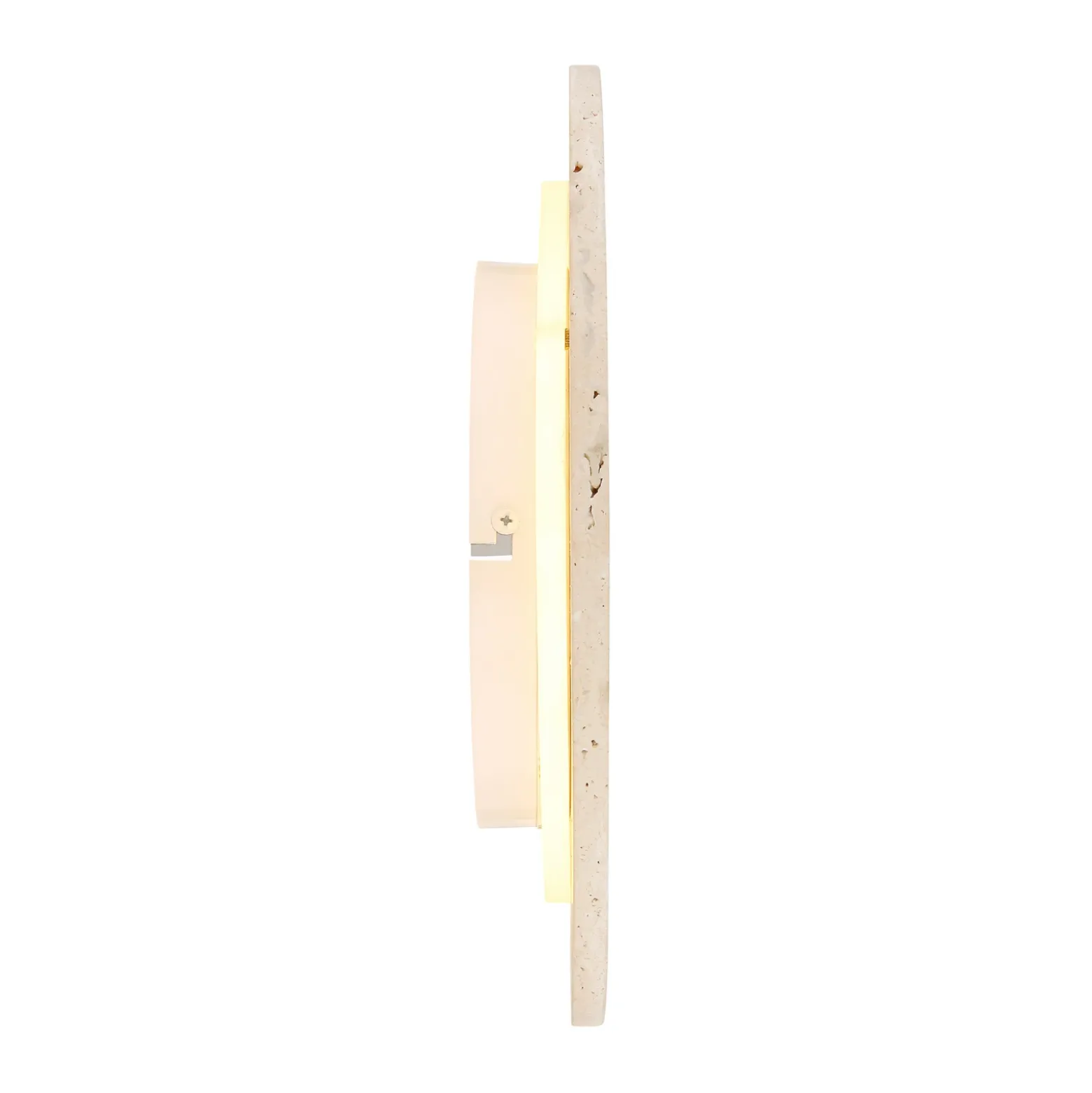 Aplique de pared LED Jillian, blanco mate, Ø 30 cm, piedra