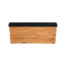 Aplique de pared LED Kalea, ancho 30 cm, color madera, madera