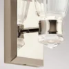 Aplique de pared LED Kayva, IP44, 1 luz, níquel pulido