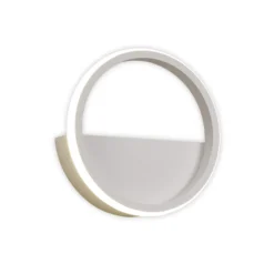 Aplique de pared LED Kitesurf, aluminio, Ø 25 cm, blanco
