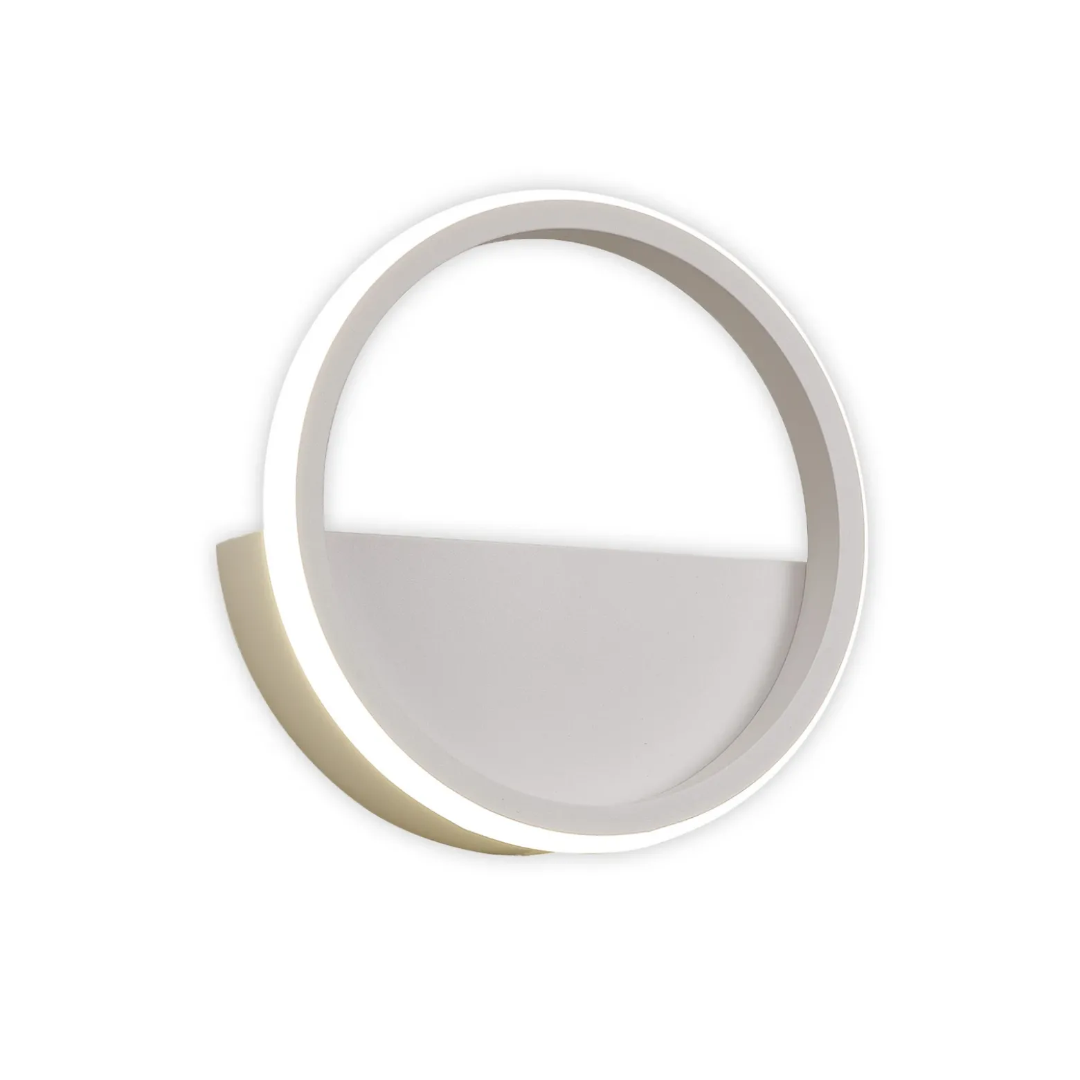 Aplique de pared LED Kitesurf, aluminio, Ø 25 cm, blanco