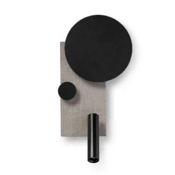 Aplique de pared LED Klee, gris, versión izquierda