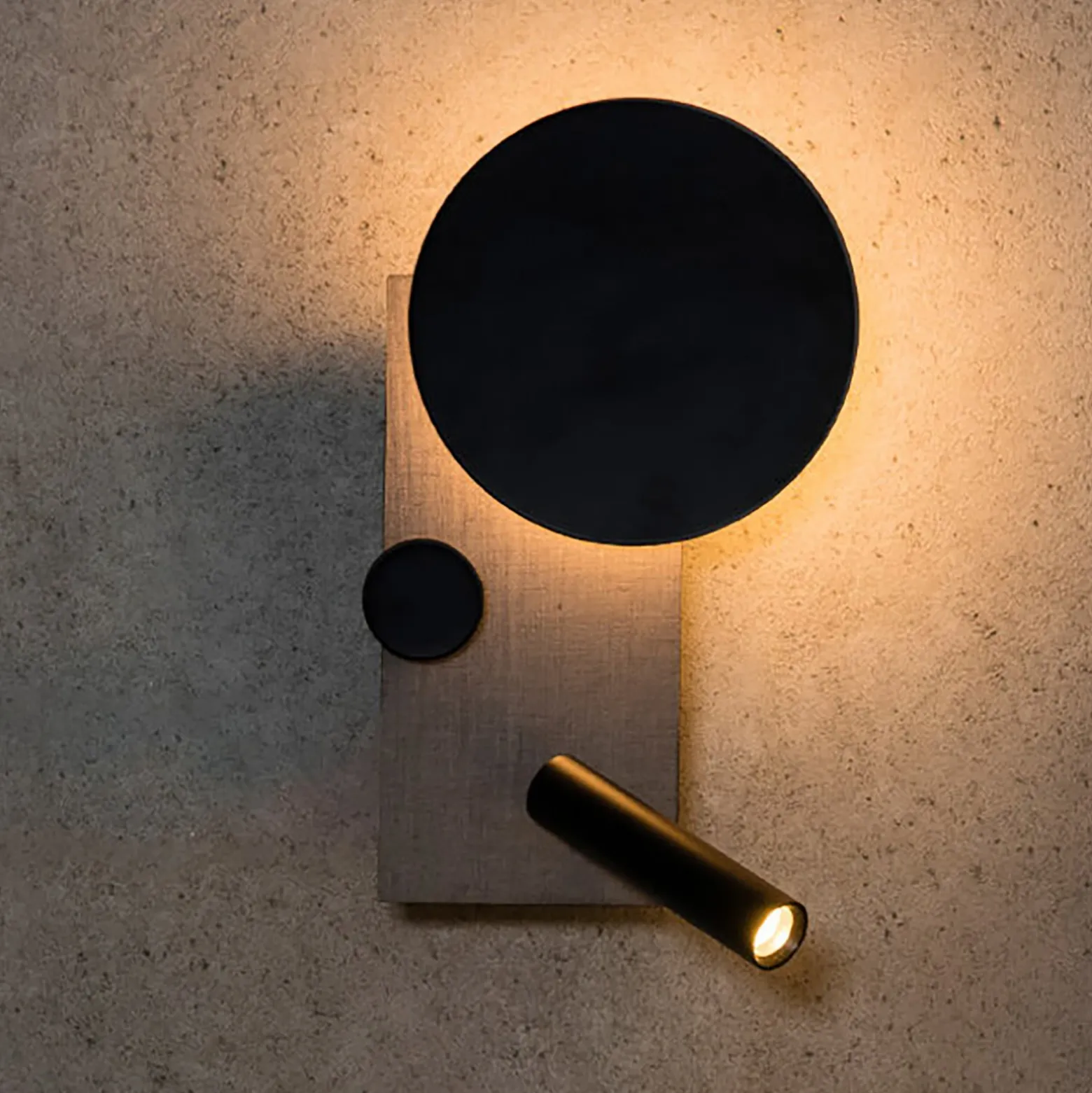 Aplique de pared LED Klee, gris, versión izquierda