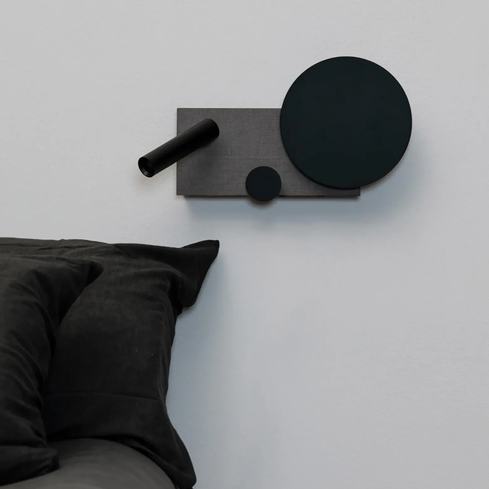 Aplique de pared LED Klee, gris, versión derecha
