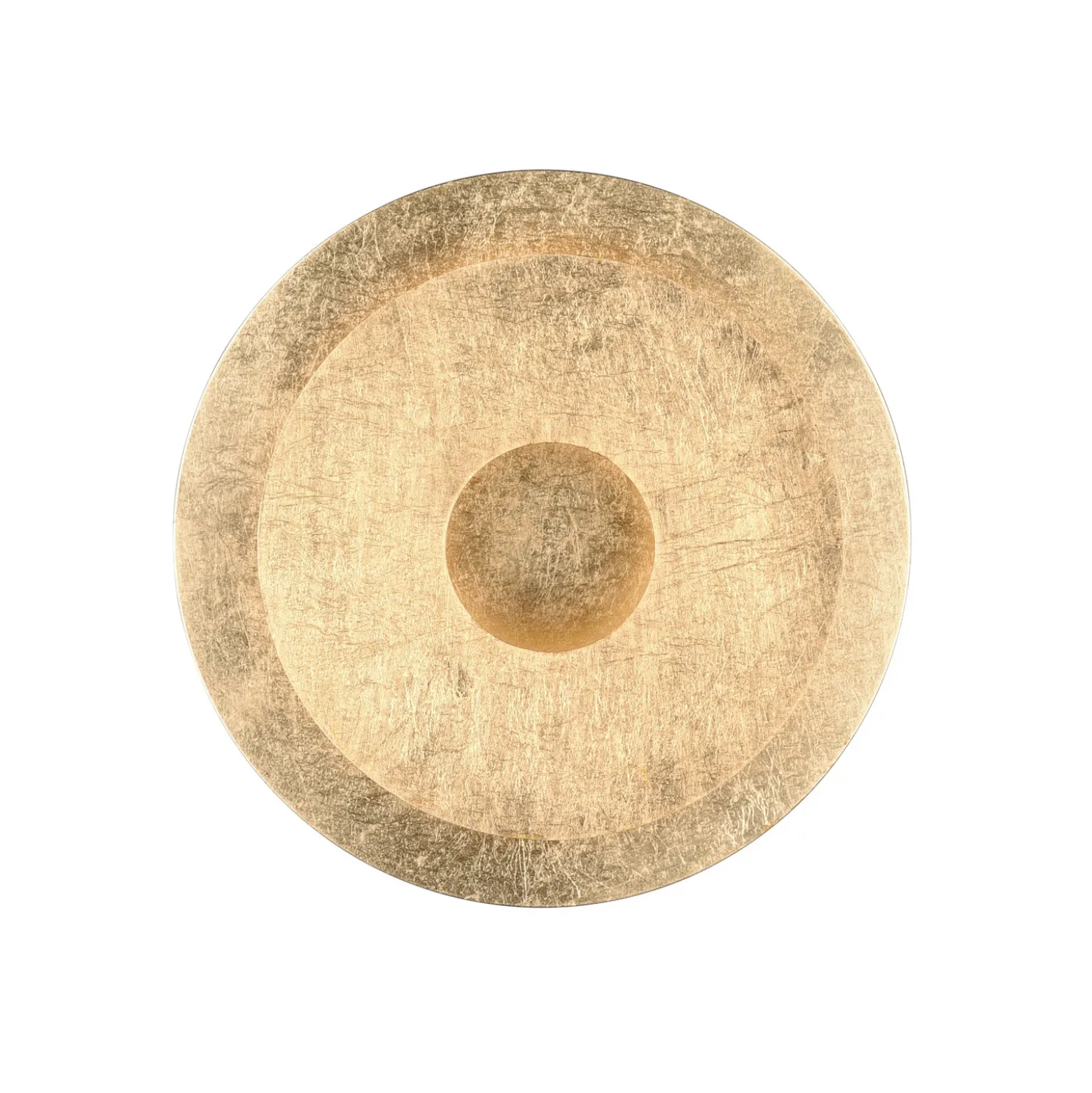 Aplique de pared LED Leano, lente redonda, dorado, indirecto