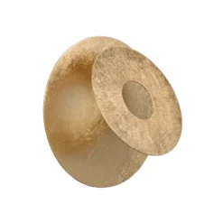 Aplique de pared LED Leano, lente redonda, dorado, indirecto