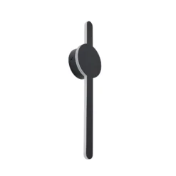 Aplique de pared LED Lindby Borian, negro, aluminio, 40 cm