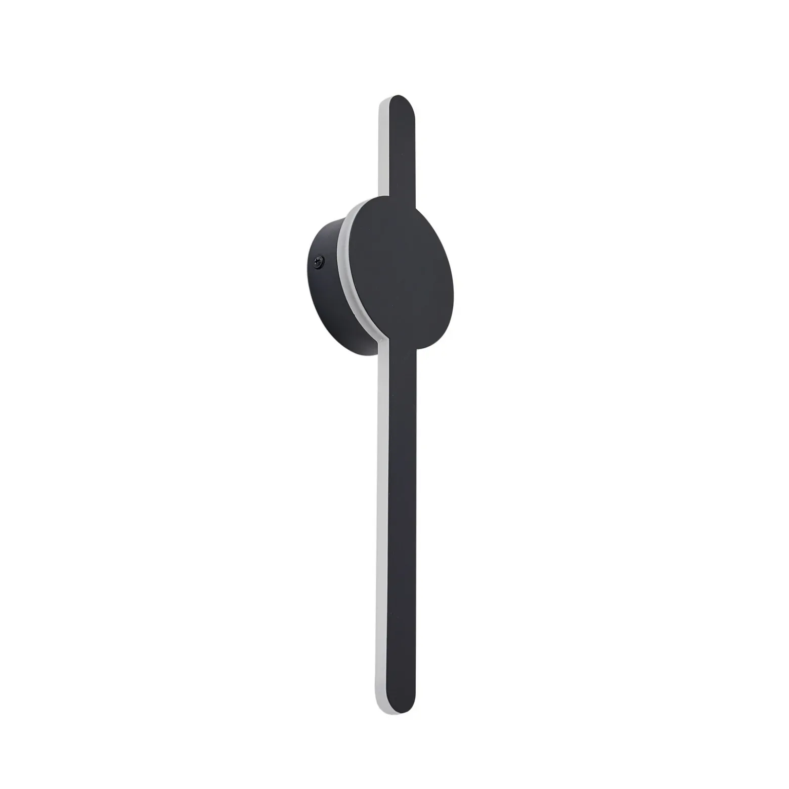 Aplique de pared LED Lindby Borian, negro, aluminio, 40 cm