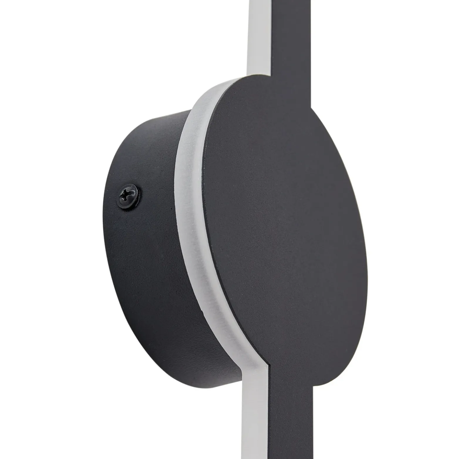 Aplique de pared LED Lindby Borian, negro, aluminio, 40 cm