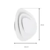 Aplique de pared LED Lindby Delar, blanca, 25 x 25 cm, atenuable