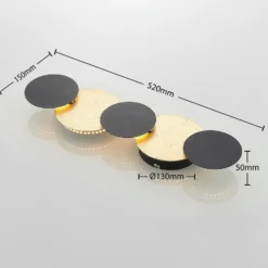 Aplique de pared LED Lindby Grazyna, 52 cm, 5 luces, regulable