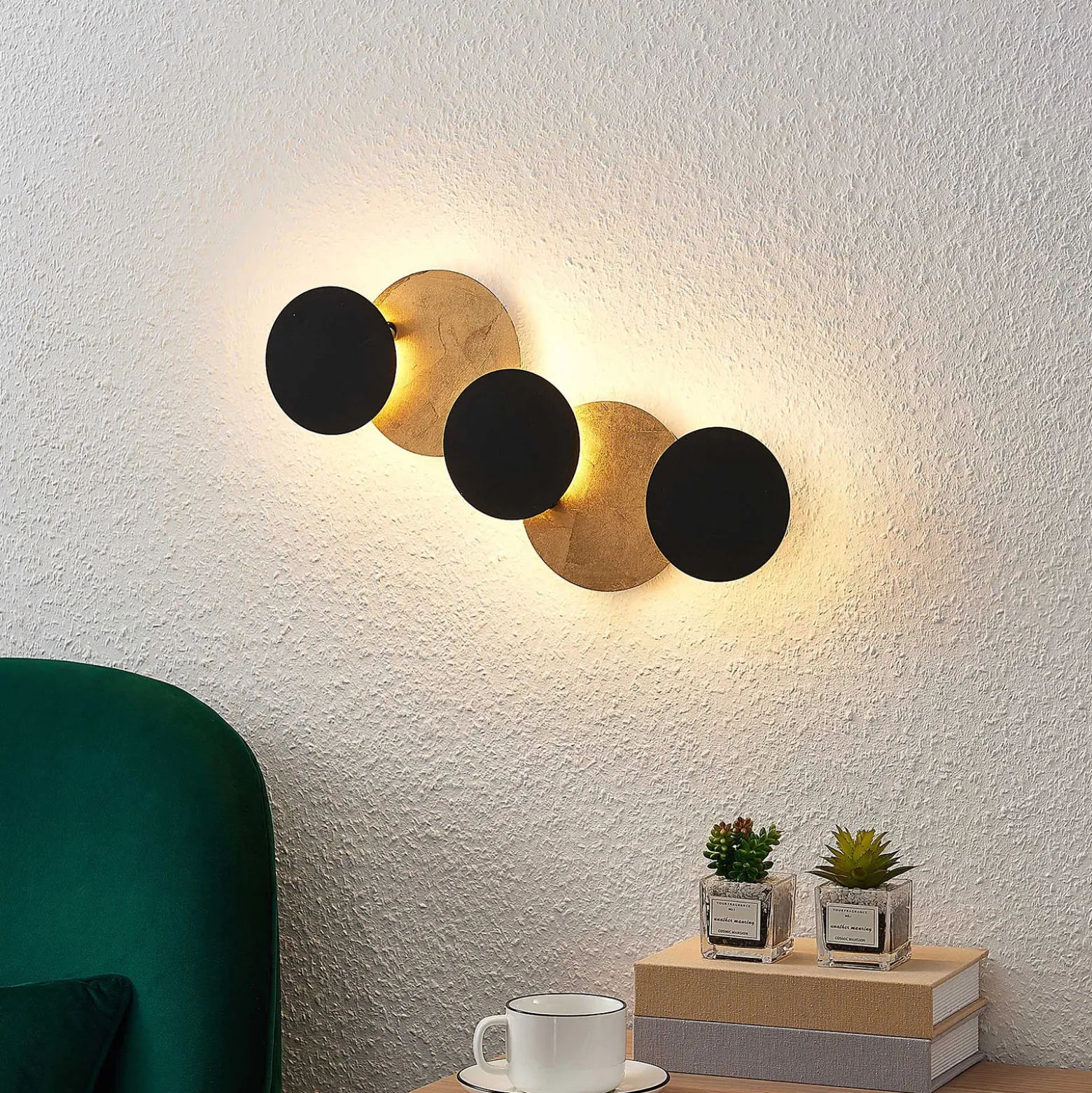 Aplique de pared LED Lindby Grazyna, 52 cm, 5 luces, regulable