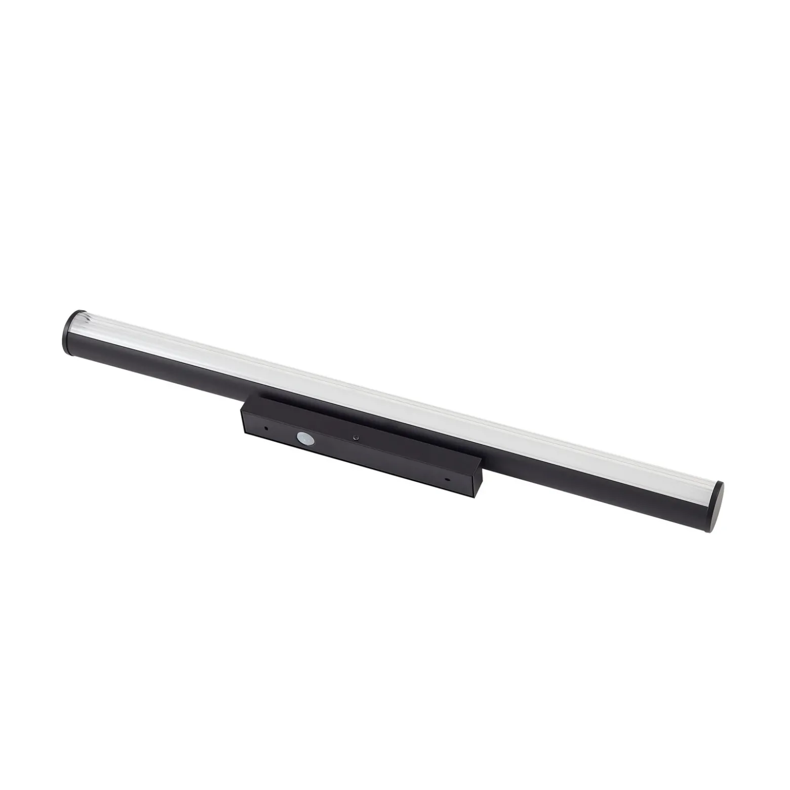 Aplique de pared LED Lindby Kirka, negro, metal, IP44, 90 cm, CCT
