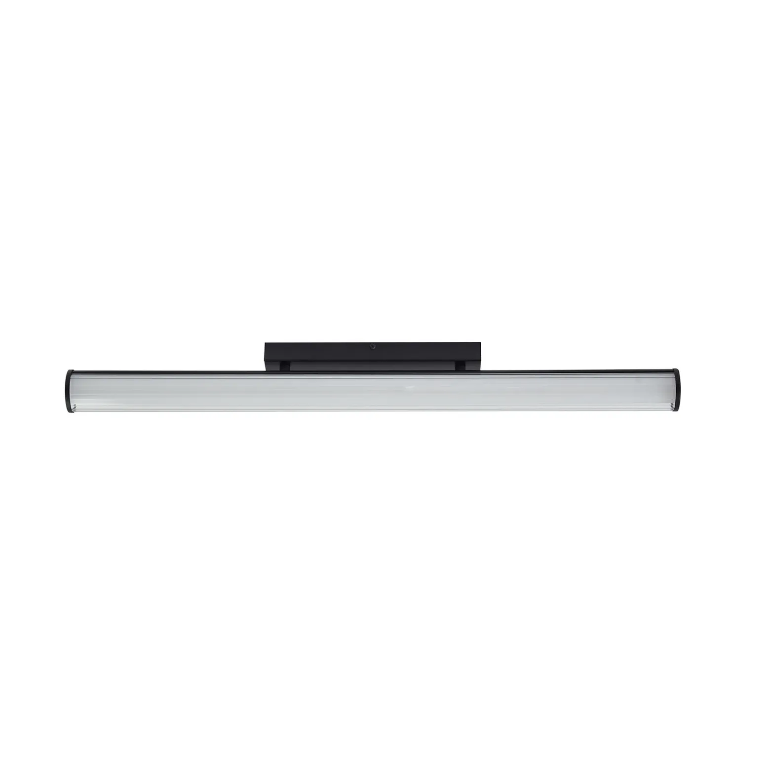 Aplique de pared LED Lindby Kirka, negro, metal, IP44, 90 cm, CCT