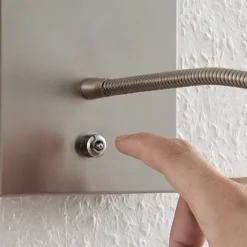 Aplique de pared LED Lindby Legera, 11 cm, color níquel, brazo flexible