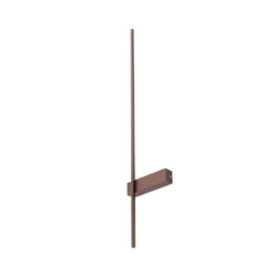 Aplique de pared LED Lindby Natsumi, marrón, aluminio, 90 cm