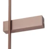 Aplique de pared LED Lindby Natsumi, marrón, aluminio, 90 cm