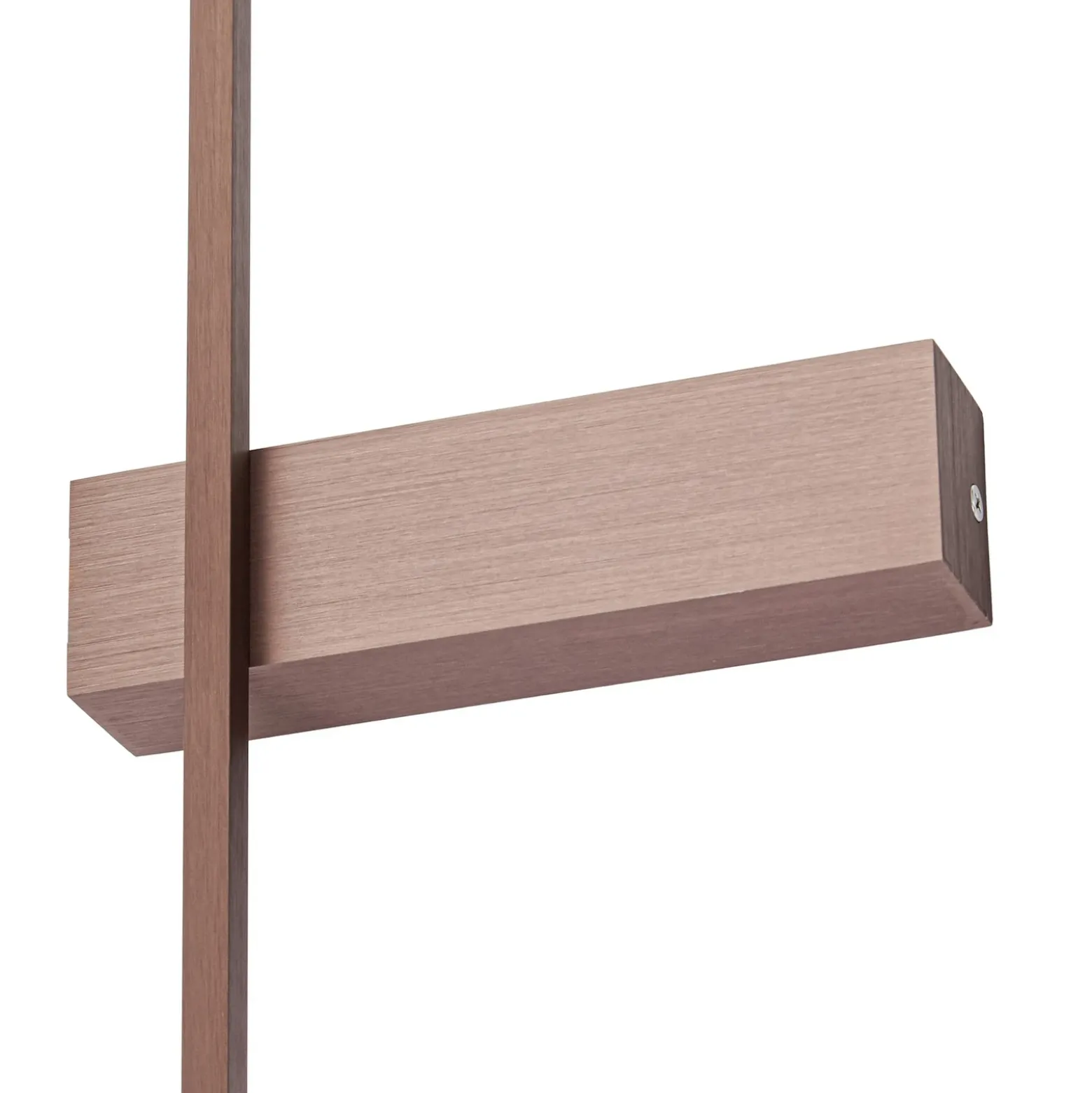 Aplique de pared LED Lindby Natsumi, marrón, aluminio, 90 cm