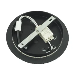 Aplique de pared LED Lindby Peetu, Ø 25 cm, pizarra, atenuable