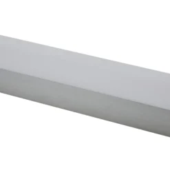 Aplique de pared LED Lindby Philippa, angular, 59 cm, color aluminio, IP44