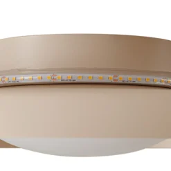Aplique de pared LED Lindby Waves, beige, Ø 43 cm, metal