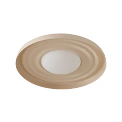 Aplique de pared LED Lindby Waves, beige, Ø 43 cm, metal