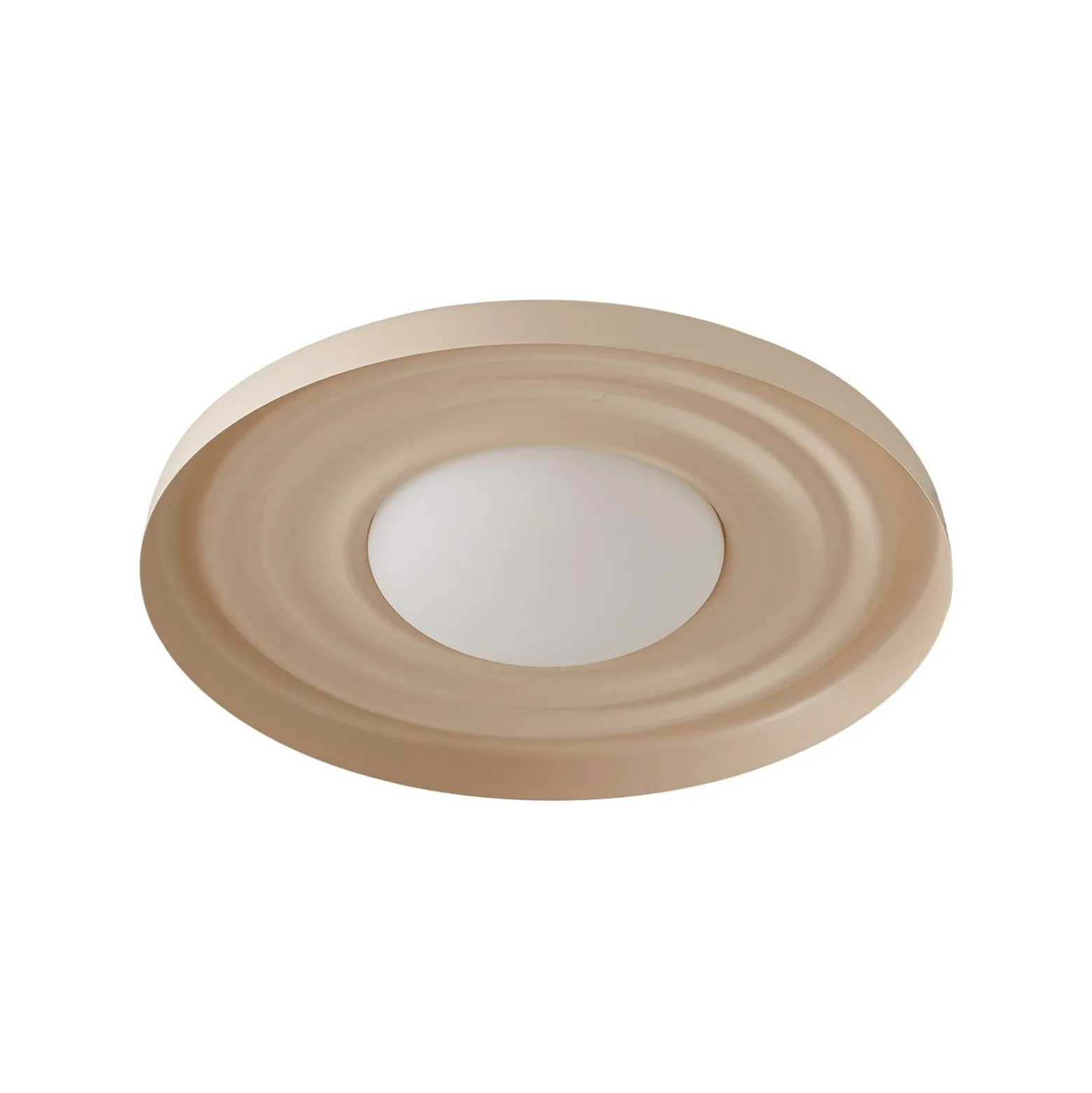Aplique de pared LED Lindby Waves, beige, Ø 43 cm, metal