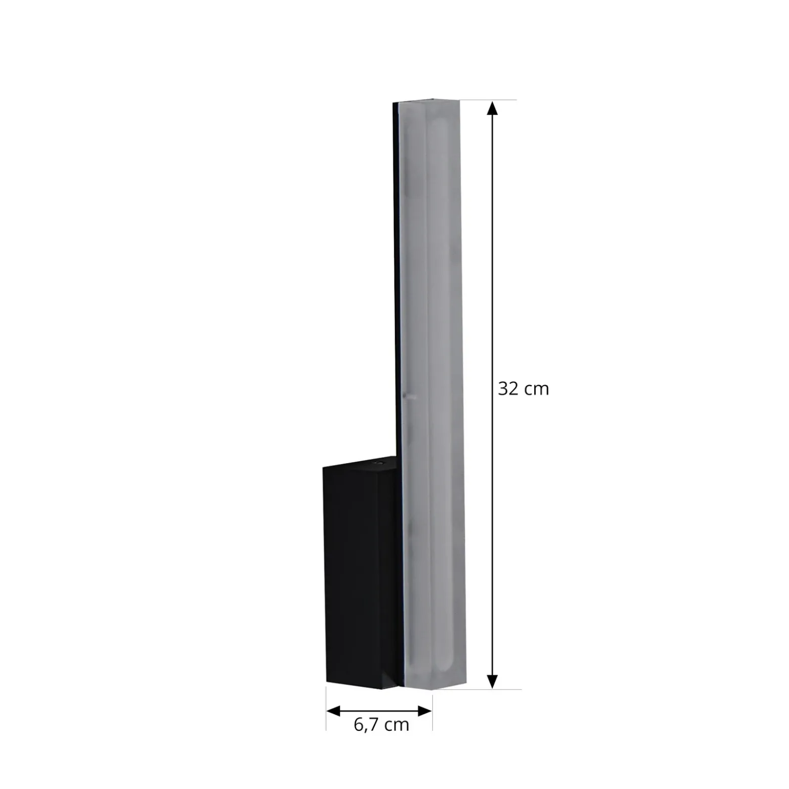 Aplique de pared LED Lisana de Lucande, vertical, IP44