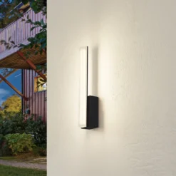 Aplique de pared LED Lisana de Lucande, vertical, IP44