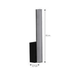 Aplique de pared LED Lisana de Lucande, vertical, IP44