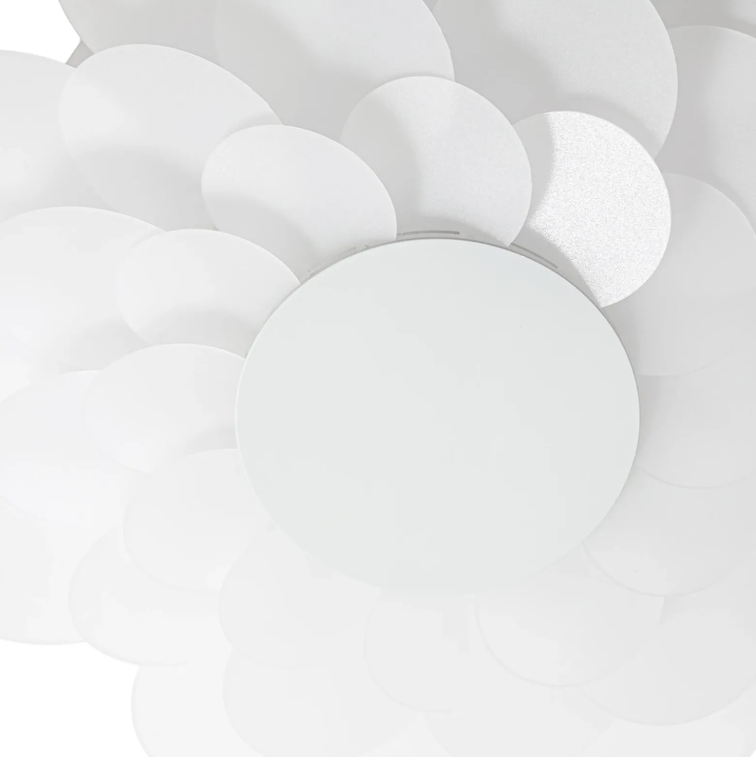 Aplique de pared LED Lucande «Bloem», Ø 40 cm, blanco, atenuable en 3 niveles