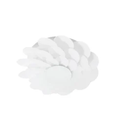 Aplique de pared LED Lucande «Bloem», Ø 40 cm, blanco, atenuable en 3 niveles