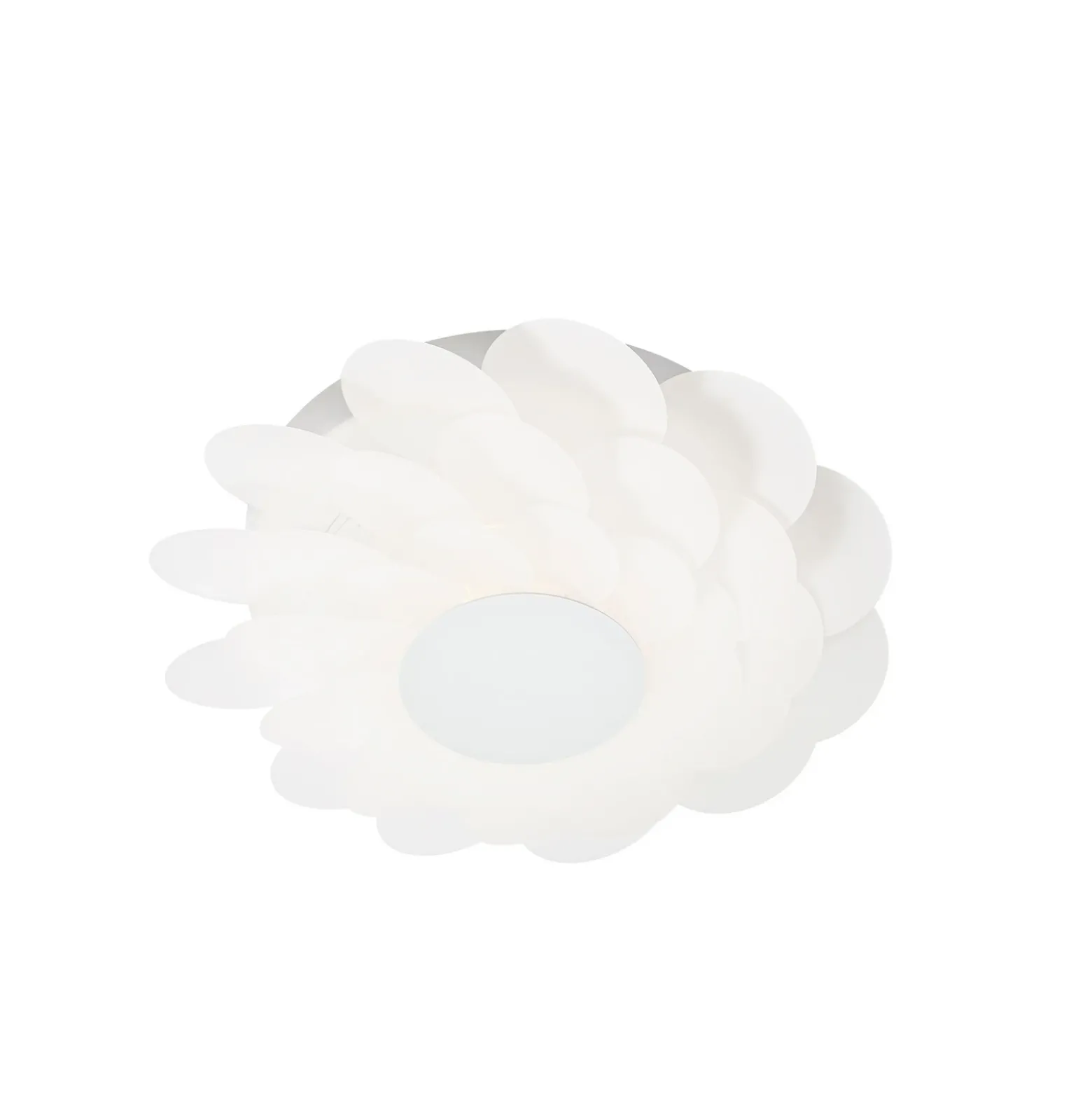 Aplique de pared LED Lucande «Bloem», Ø 40 cm, blanco, atenuable en 3 niveles