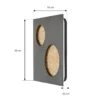 Aplique de pared LED Lucande Delin, gris/dorado, 55 x 55 cm, atenuable
