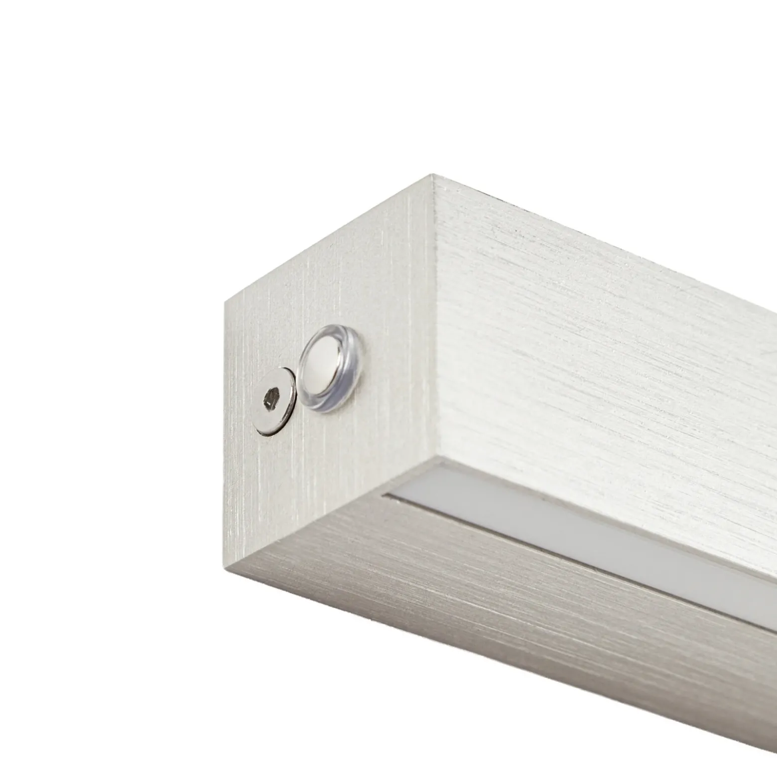 Aplique de pared LED Lucande Kinsley, 90 cm, níquel, atenuable, CCT