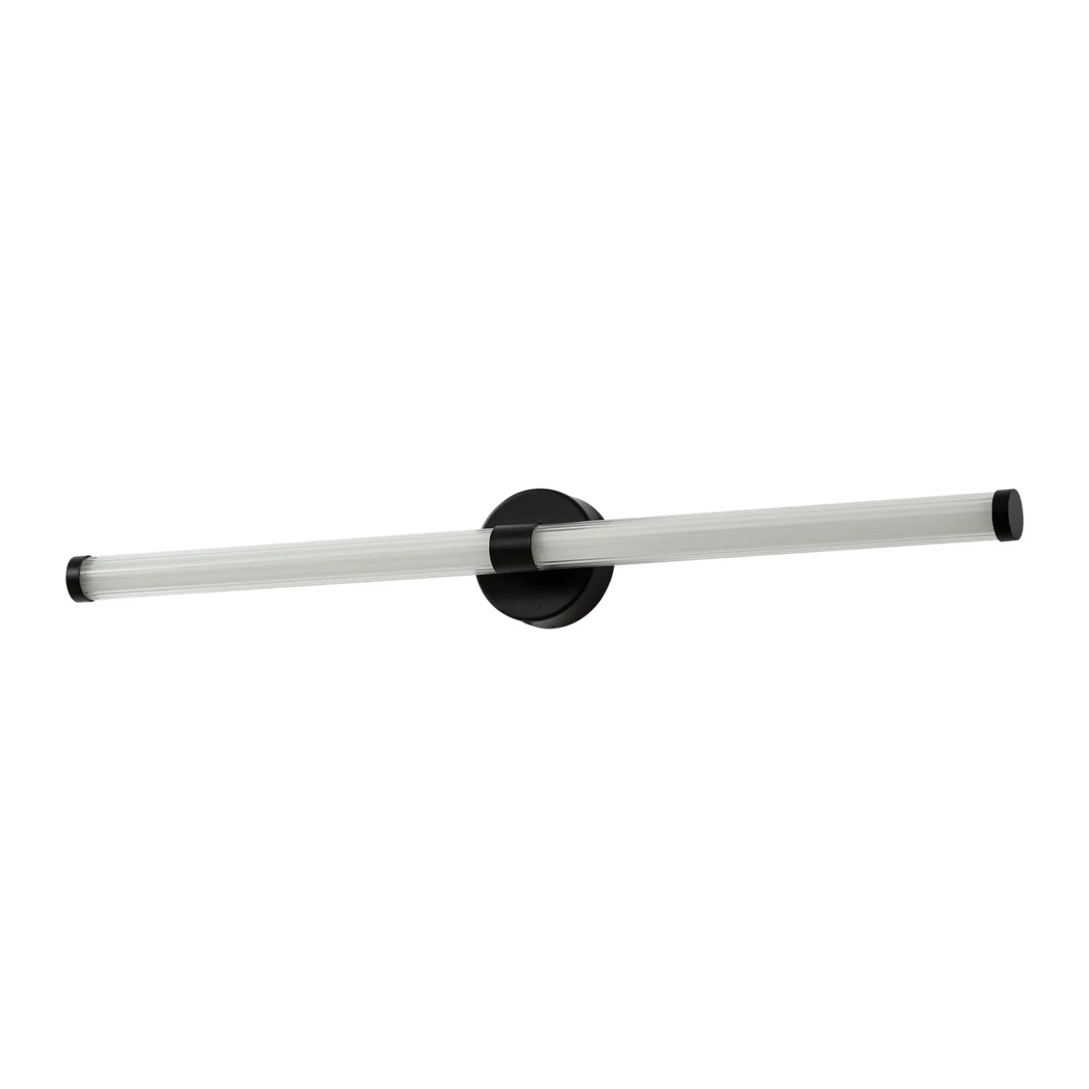 Aplique de pared LED Lucande Melisa, negro, 90 cm, CCT, IP44