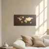 Aplique de pared LED Lucande World, óxido/oro, 60 cm x 30 cm