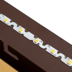 Aplique de pared LED Lucande World, óxido/oro, 60 cm x 30 cm