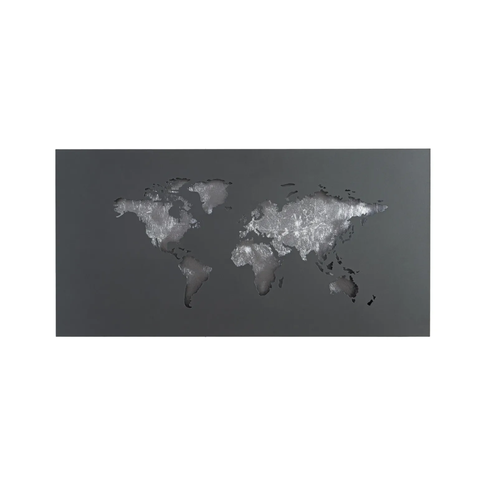 Aplique de pared LED Lucande World, antracita/plata, 60 cm x 30 cm