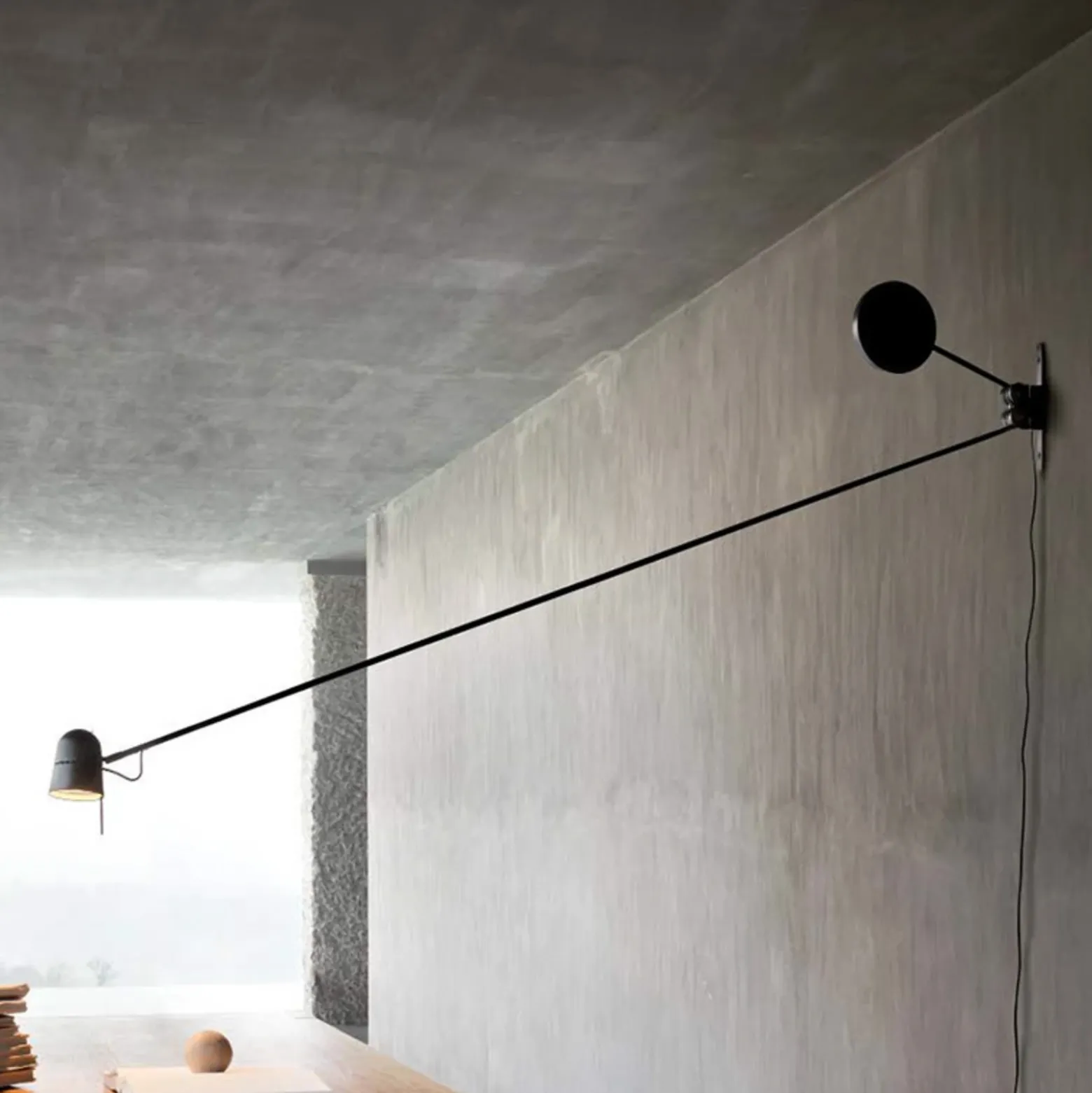 Aplique de pared LED Luceplan Counterbalance negro