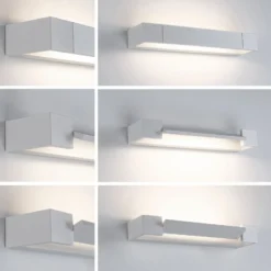 Aplique de pared LED Lucille de Paulmann, blanco, 40 cm, atenuable, IP44