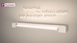 Aplique de pared LED Lucille de Paulmann, blanco, 40 cm, atenuable, IP44