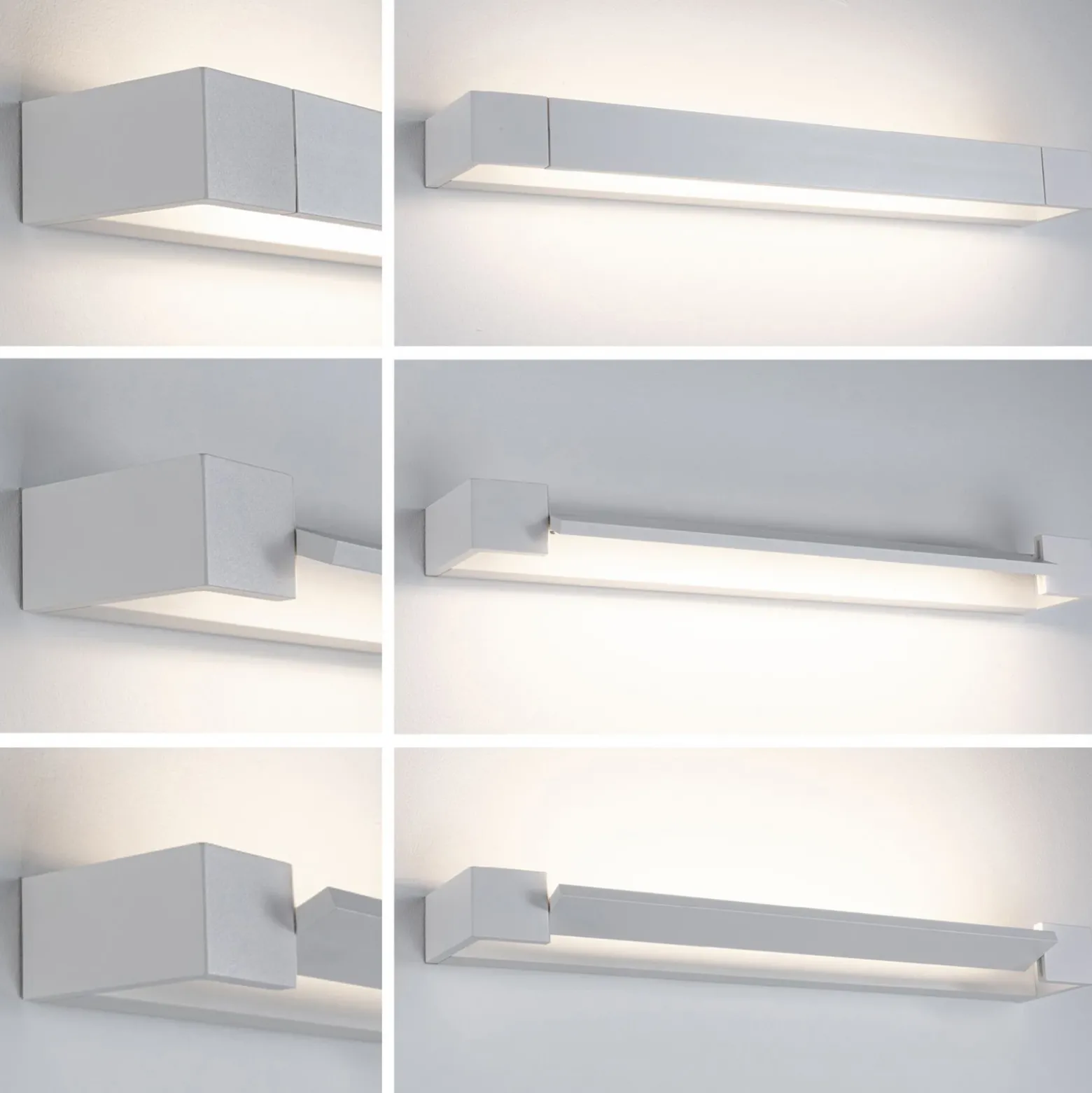 Aplique de pared LED Lucille de Paulmann, blanco, 60 cm, atenuable, IP44