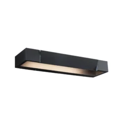 Aplique de pared LED Lucille de Paulmann, negro, 40 cm, IP44, atenuable