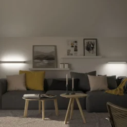 Aplique de pared LED Lucille de Paulmann, blanco, 60 cm, atenuable, IP44