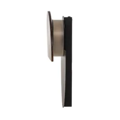 Aplique de pared LED Luna S, negro/wengué, acero, madera, 3.000 K