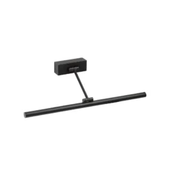 Aplique de pared LED Magritte 450, negro, aluminio, 45 cm de ancho