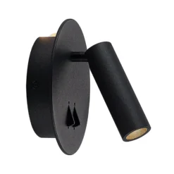 Aplique de pared LED Magya, negro, 2 luces, redondo, de Lucande