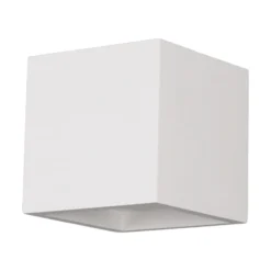 Aplique de pared LED Marita de escayola en forma de cubo
