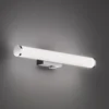 Aplique de pared LED Mattimo, ancho 40 cm, cromo, interruptor